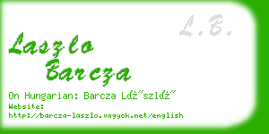 laszlo barcza business card